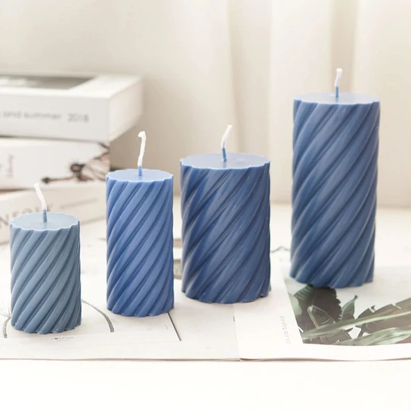 Poli Karbon Mum Kalıbı Mika Sert Plastik Burgulu Mum Kalıbı 16.5 CM 6236 - 5