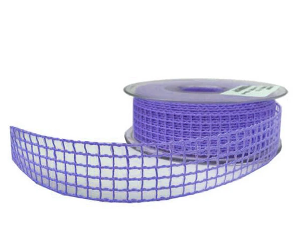 Kurdele Kanaviçe File Modeli 2 CM (20 Metre)  Lila