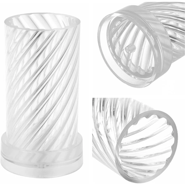 Poli Karbon Mum Kalıbı Mika Sert Plastik Burgulu Mum Kalıbı 16.5 CM 6236 - 4
