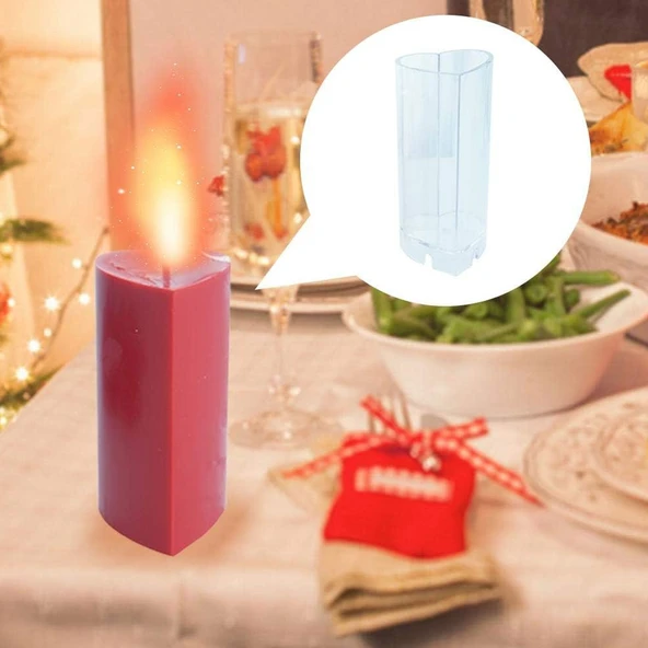 Poli Karbon Mum Kalıbı  Kalp 6227 - 3