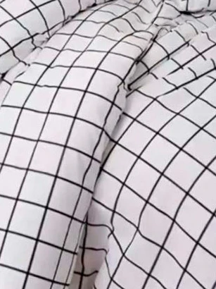 Kolay Ütülenir Nevresim Takımı Çift Kişilik Pled Kareli Siyah - Resim 2