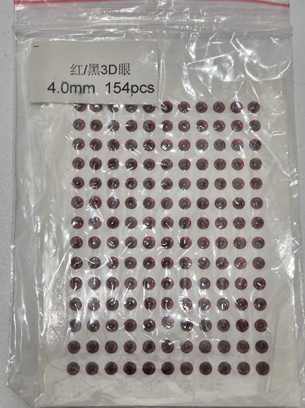 Natural Damla Suni Balık Gözü Kırmızı 4mm-154 Adet - 4