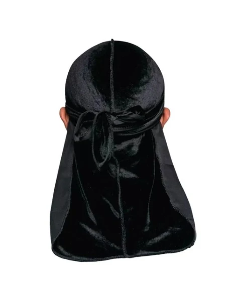 Kadife Kumaş Unisex Drugs Bandana Siyah - 4