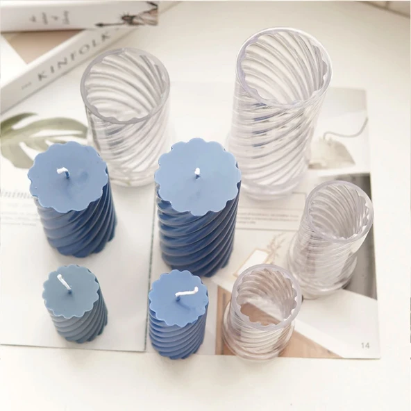Poli Karbon Mum Kalıbı Mika Sert Plastik Burgulu Mum Kalıbı 8,6X9 CM 6234