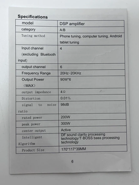 SS-DSP-Q3-B 6 Kanal Dsp Amfi 300W - 7