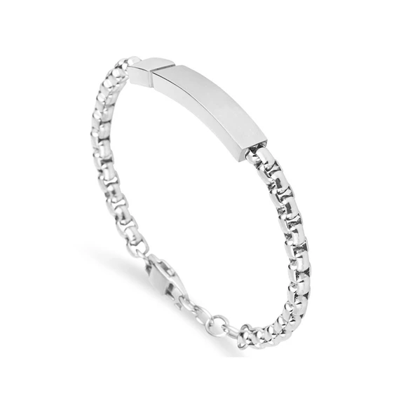 ARS108 Erkek Deri Çelik Bileklik ürün görseli 1