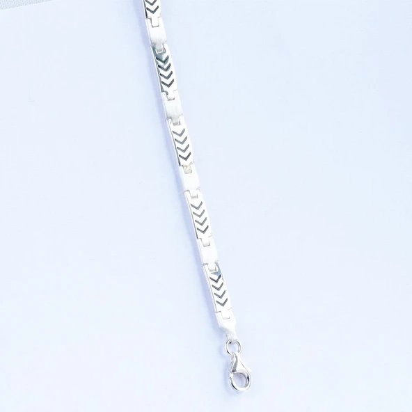 Oklu Rlx Modeli Gümüş Erkek Bileklik - Resim 2