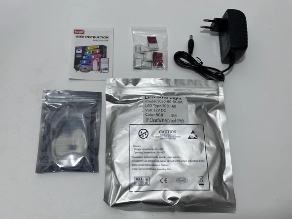 5050-60-RGBIC Tuya Wifi Bt Rgb Led Şerit 5 Metre IP65 - 3
