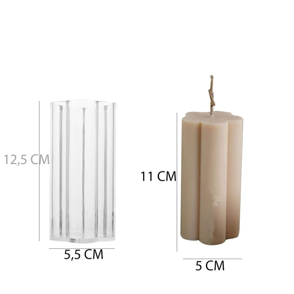 Poli Karbon Mum Kalıbı Papatya 12,5X5,5 - 2