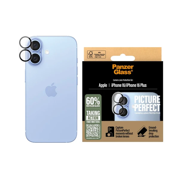 PanzerGlass iPhone 16 Şeffaf Kamera Lens Koruyucu - 1