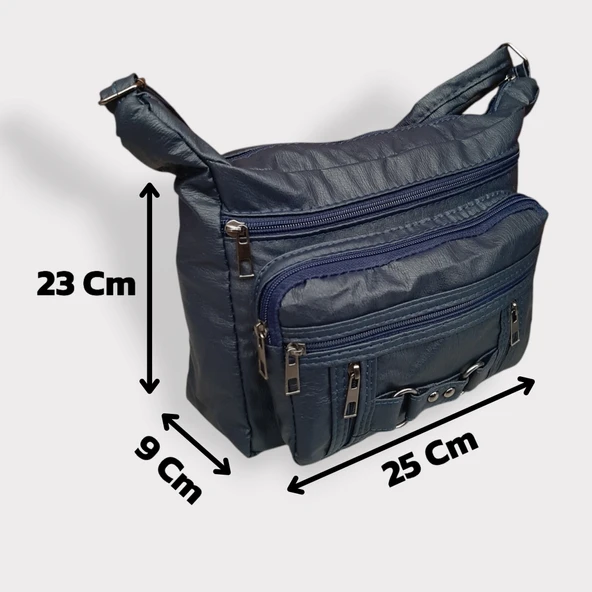 Bayan Çapraz Omuz Çantası Lacivert Gvn-0107 - 6