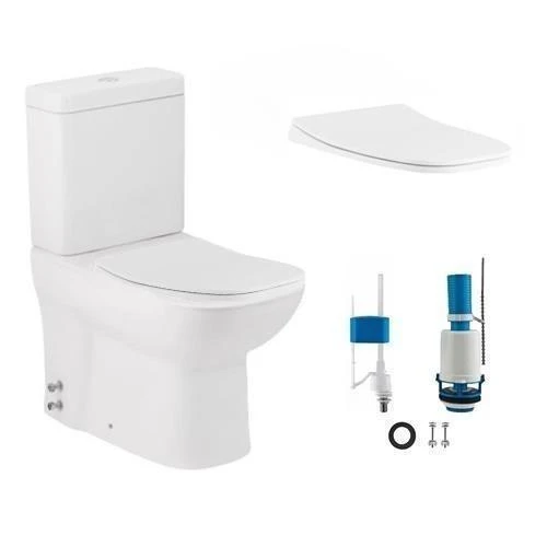 Seramiksan Petite Kanalsız Rim-ex Duvara Sıfır Klozet + Yavaş Kapanır Kapak + VitrA İç Takım Set