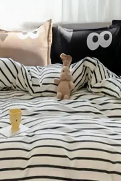 Kolay Ütülenir Nevresim Takımı Tek Kişilik Funny Kahve - 3