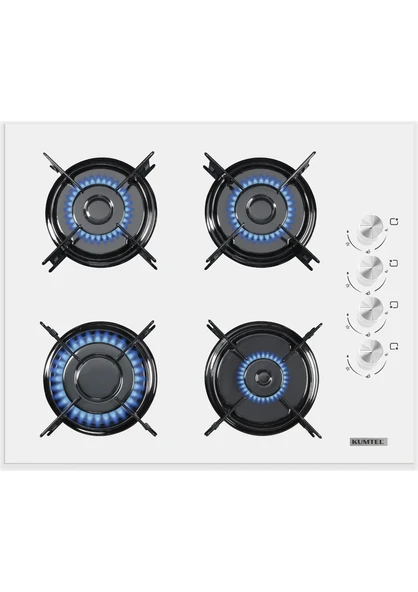 Kumtel Dizayn Beyaz Cam Ankastre Set - 3