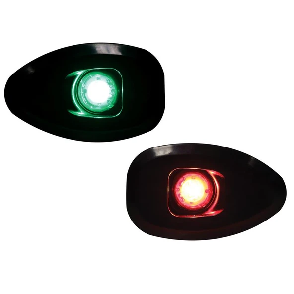 MICRO LED 12 SİYAH GÖMME DELİKSİZ İSKELE SANCAK FENERİ - LALİZAS