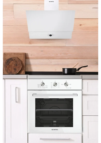 Kumtel Dizayn Beyaz Cam Ankastre Set - 5