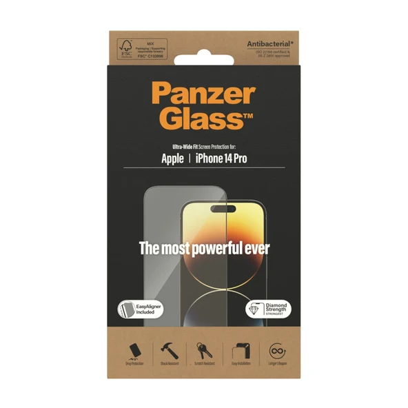 PanzerGlass iPhone 14 Pro UWF Şeffaf Cam Ekran Koruyucu - 4