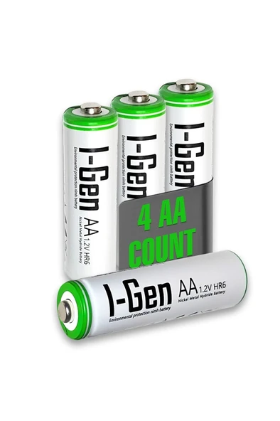 I-Gen G427 4'lü Pil Şarj Aleti + 4 Adet AA 2700 mAh Kalem Pilli Set 1.2V Ni-MH - 2