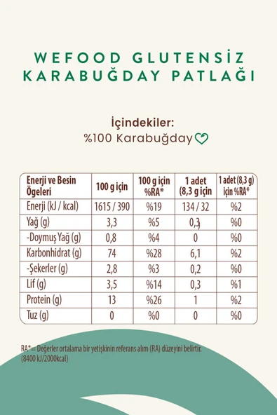 Glutensiz Karabuğday Patlağı 100 Gr - 4