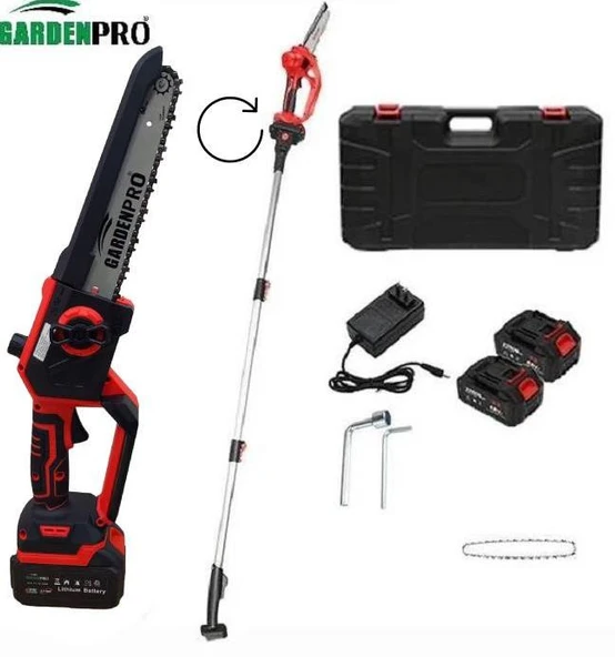 Gardenpro VST9C202 Lityum Akülü Uzatma Aparatlı Budama Testeresi