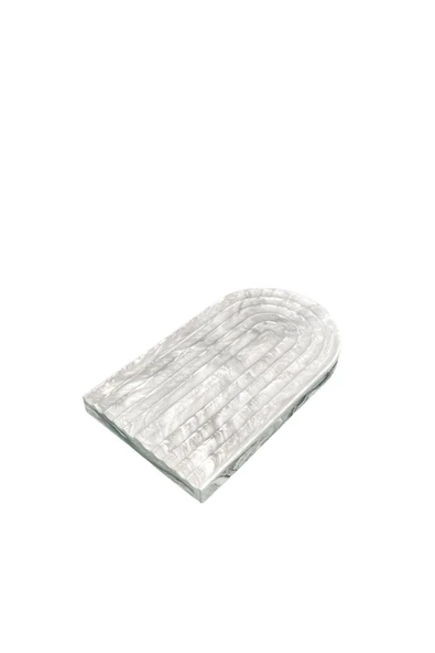 Beton Çok Amaçlı Sunum Servis Tepsisi 20 Cm Dekoratif Sunumluk Orgaziner Takılık - 3