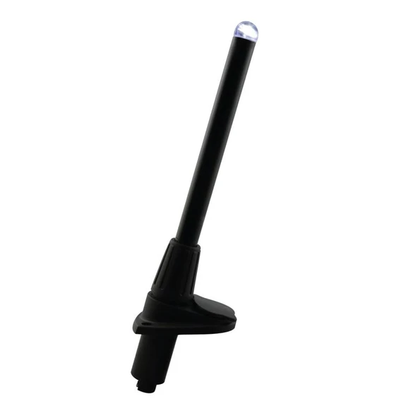 25CM SİYAH MİCRO BEYAZ LED IŞIKLI SOKETLİ DİREK - LALİZAS