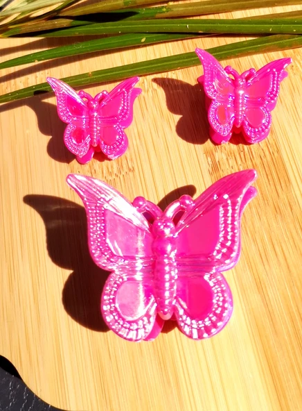 Monalisa Home Lüks Figürlü Üçlü Kelebek Kıstırma Toka ürün görseli