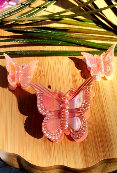 Monalisa Home Lüks Figürlü Üçlü Kelebek Kıstırma Toka ürün görseli