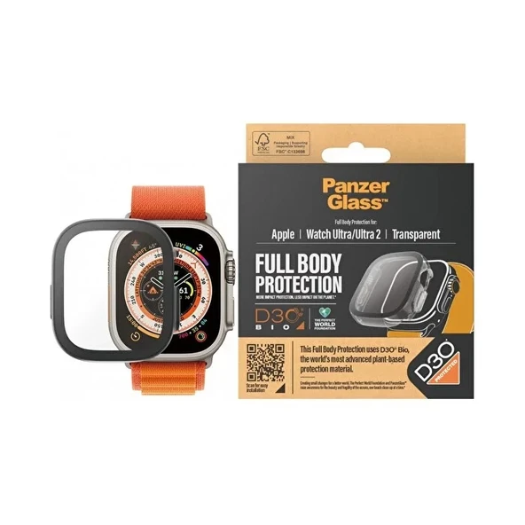 PanzerGlass Apple Watch Ultra Full Body Şeffaf Ekran Koruyucu