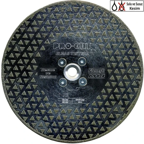 Procut 50959 DTF 180 Elmas Flanşlı Kesme Taşlama M14 - 4