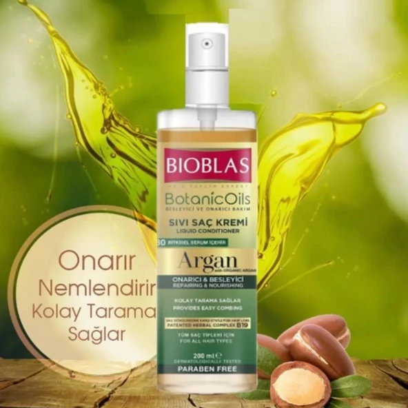 Bioblas Botanic Oils Argan Yağlı Şampuan 360ml   Sıvı Saç Kremi Set - 4