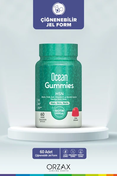 Ocean Gummies Hsn 60 Adet Çiğnenebilir Form