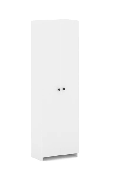 ED PET DİZAYN Elbise Dolabı 2 Kapaklı Beyaz - 4