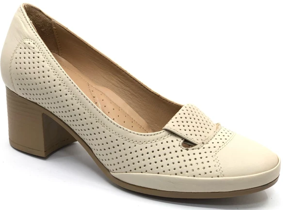 Venüs Apus Hakiki Deri Comfort Ortopedik Kadın Topuklu Ayakkabı - Resim 4