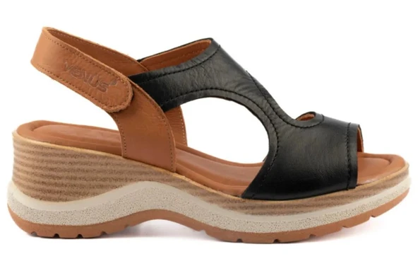 Venüs Noble Hakiki Deri Comfort Ortopedik Kadın Sandalet - 3