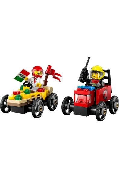 LEGO ®City Pizza Arabası İtfaiye Kamyonuna Karşı Yarış Arabası Paketi 60458- 5 Yaş ve Üzeri Seti(70P) - 10