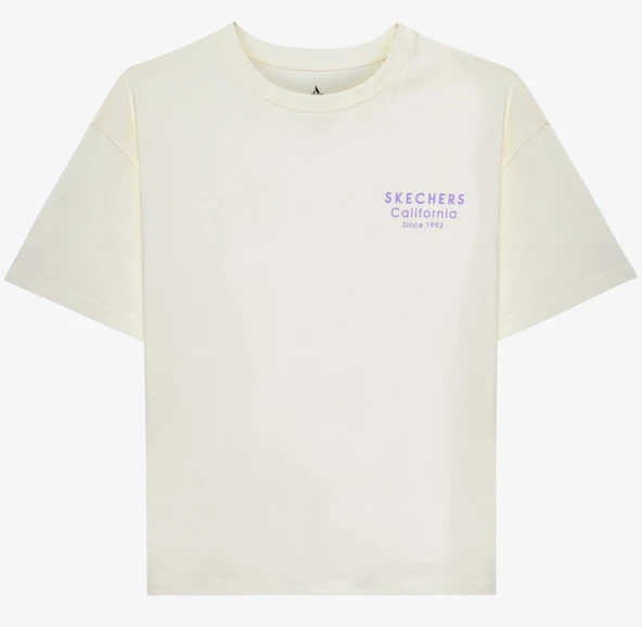Skechers W Loose Fit Graphic Tee T-Shirt S2510134 Kadın Tişört - 5