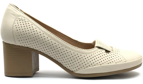 Venüs Apus Hakiki Deri Comfort Ortopedik Kadın Topuklu Ayakkabı - Resim 3