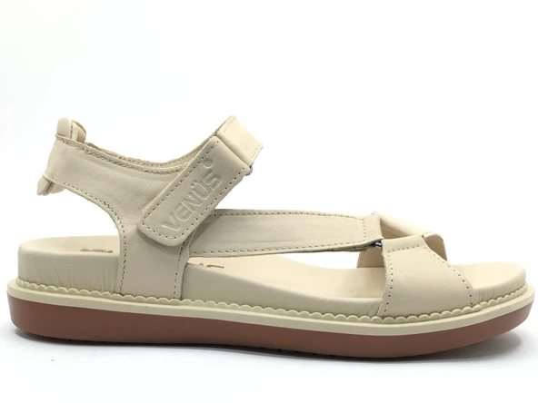 Venüs Sisu Hakiki Deri Comfort Ortopedik Kadın Sandalet - Resim 3