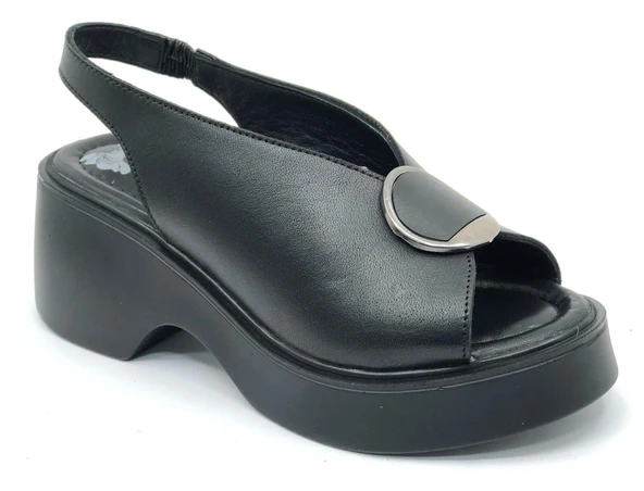 Venüs Hakiki Deri Comfort Ortopedik Kadın Sandalet - Resim 4