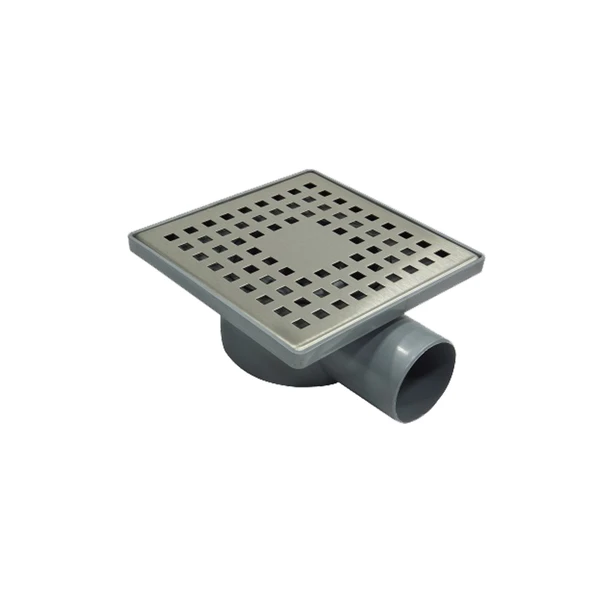 15x15 Paslanmaz Yer Süzgeci Plastik Gövde 304 Kalite Paslanmaz 50 Çıkışlı Duş kanalı - 2