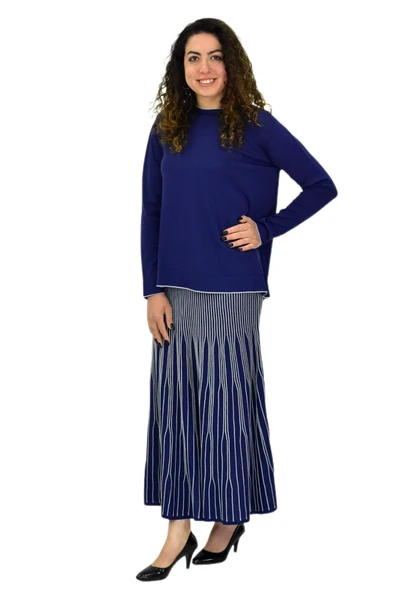 Kadın Merserize Kazak Etek Takım 140274 BGL-ST04078 - Resim 2