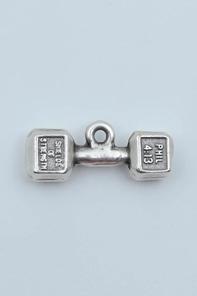 Halter - Dambıl Gümüş Kaplama Kolye Ucu