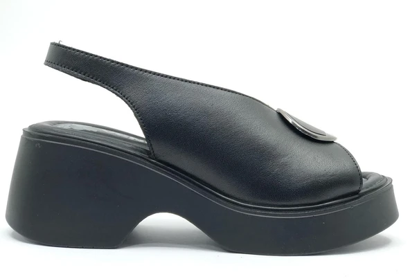 Venüs Hakiki Deri Comfort Ortopedik Kadın Sandalet - Resim 3