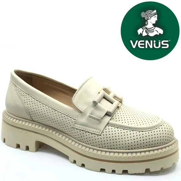 Venüs Rigel Hakiki Deri Ortopedik Oxford Kadın Deri Klasik Ayakkabı ürün görseli 1