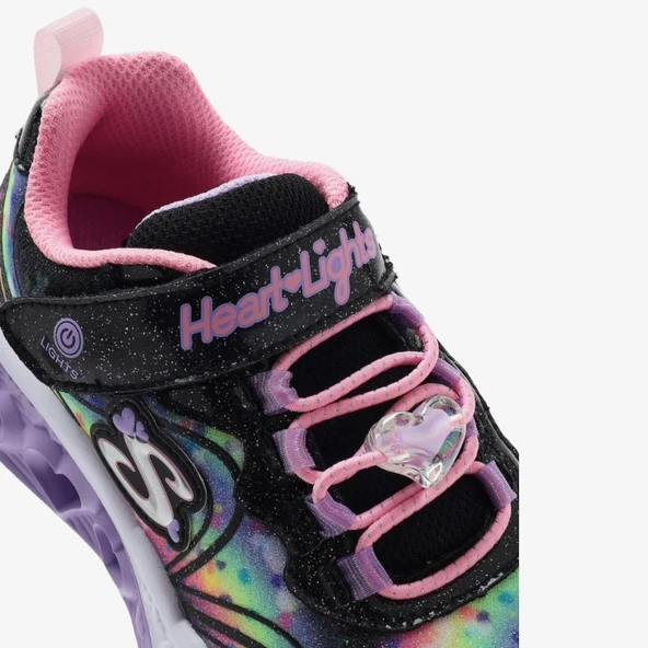 Skechers Flutter Heart Lights - Groovy Swirl 303253L Ortopedik Işıklı Çocuk Spor Ayakkabı - Resim 6