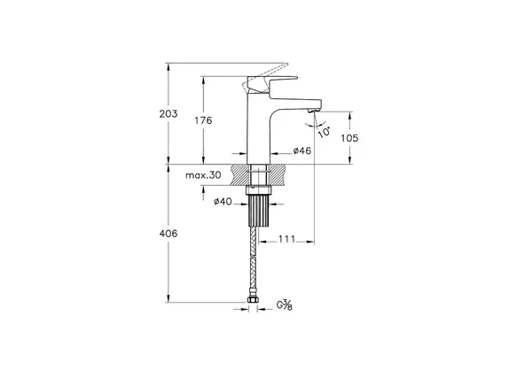 Artema Flow Square Lavabo Bataryası (Yüksek) Mat Siyah A4293836 - 2