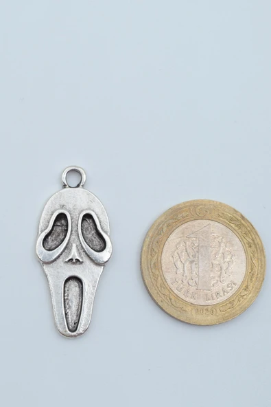 Scream - Çığlık Gümüş Kaplama Kolye Ucu - 3