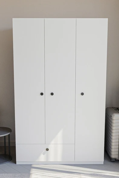 ED PET DİZAYN 3 Kapaklı çekmeceli elbise dolabı - 3