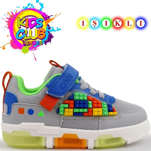 Cool Legos Işıklı Ortopedik Taban Unisex Çocuk Spor Ayakkabı ürün görseli 1